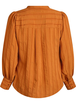 Zizzi Bluse med vertikale striper, Orange, Packshot image number 1