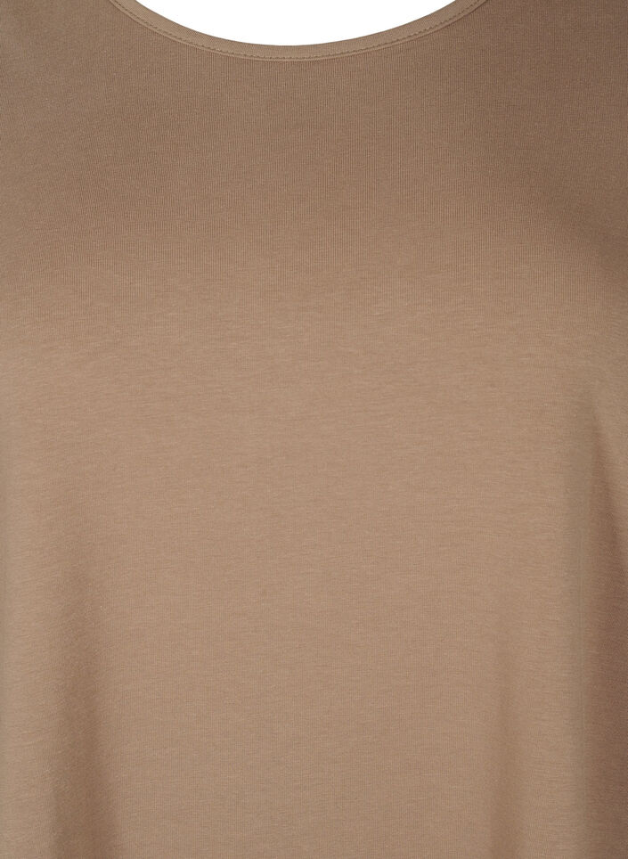 A-formet tunika med 3/4-ermer, Shitake, Packshot image number 2