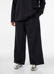Sweatpants med h&oslash;y midje og vide ben, Svart, Model image number 2
