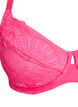 Heldekkende bøyle-BH med blonder, Rosa, Packshot image number 2
