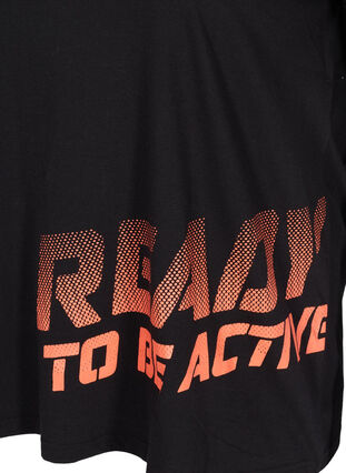 T-skjorte til trening med trykk, Black w. Stripe Move, Packshot image number 3