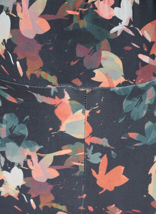 Cropped treningstights med blomstermønster, Autumn Flower Print, Packshot image number 2
