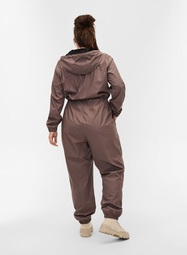 Regndress med hette og lommer, Iron, Model image number 1