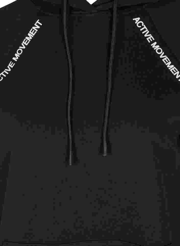 Hettekjole med lomme foran, Black, Packshot image number 2
