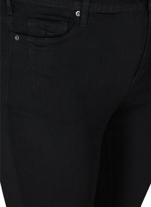 Cropped Amy jeans med høyt liv og glidelås, Black, Packshot image number 2