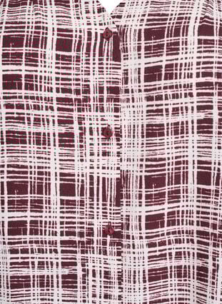 Zizzi Skjortebluse med 1/2 ermer, Mørk Bordeaux, Packshot image number 2