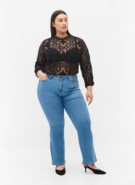 Ellen bootcut jeans med høyt liv, Light blue, Model