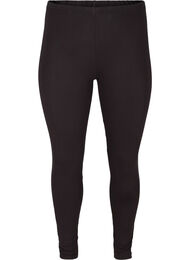 Leggings i viskose med sten på sidene, Black