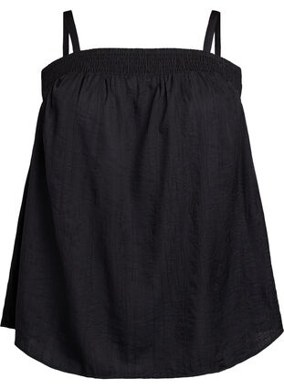 Zizzi Topp i viskose med smale stropper, Svart, Packshot image number 0