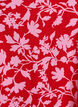 Kort A-linje kjole med blomstertrykk, R&oslash;d, Packshot image number 2
