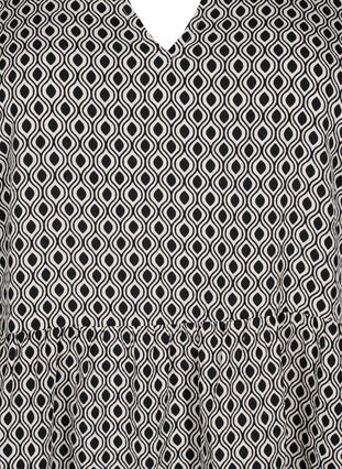 Flash - Kjole i A-linje med trykk, Black White Graphic, Packshot image number 2