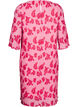 Plissert kjole med 3/4 ermer, Rosa, Packshot image number 1