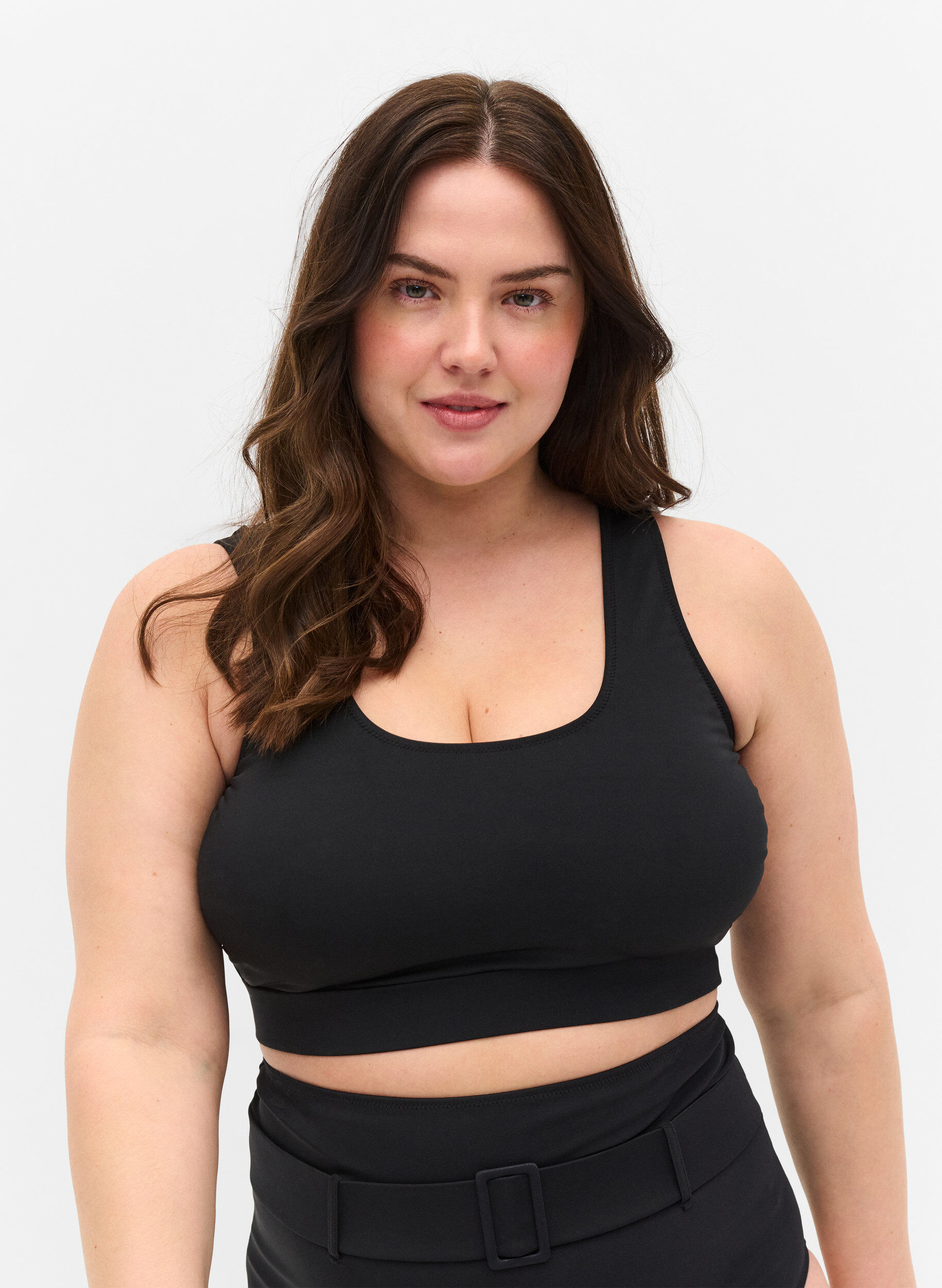 Zizzi Bikinitopp med rund hals, Black, Model image number 0