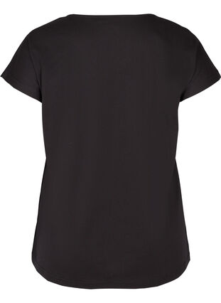 T-skjorte i bomull med et fargerikt trykk, Black W, Packshot image number 1