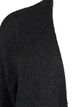 FLASH - Ribbestrikket cardigan med splitter, Dark Grey Melange, Packshot image number 2