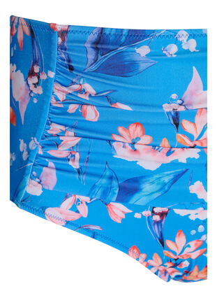 Bikinitruse med mønster og ekstra høyt liv, Bright Blue Print, Packshot image number 2