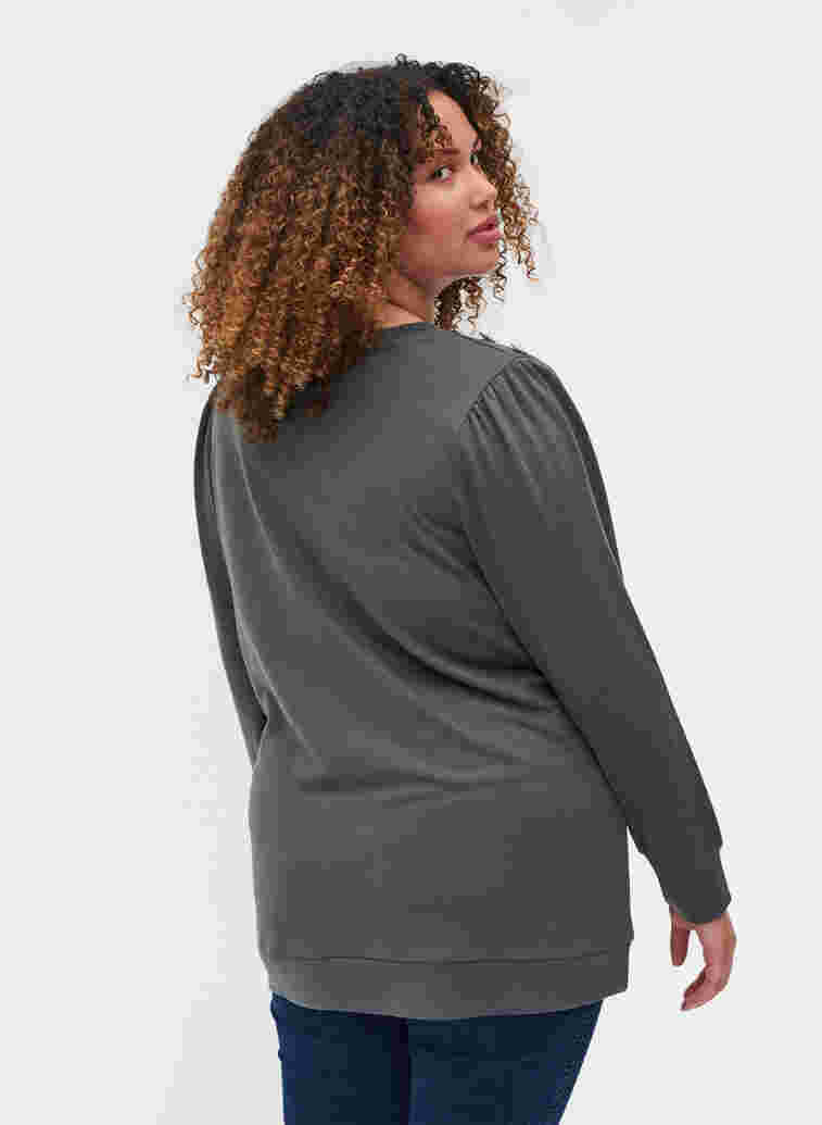 Langermet bluse med skulderdetaljer, Urban Chic, Model image number 1