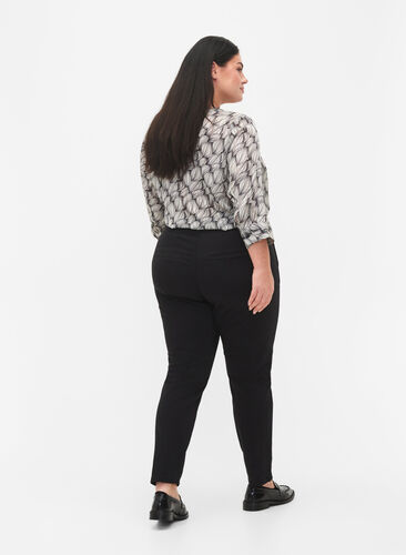 Chinos i bomull, Black, Model image number 1