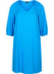 Kjole i viskose med V-hals, Indigo Bunting, Packshot image number 0