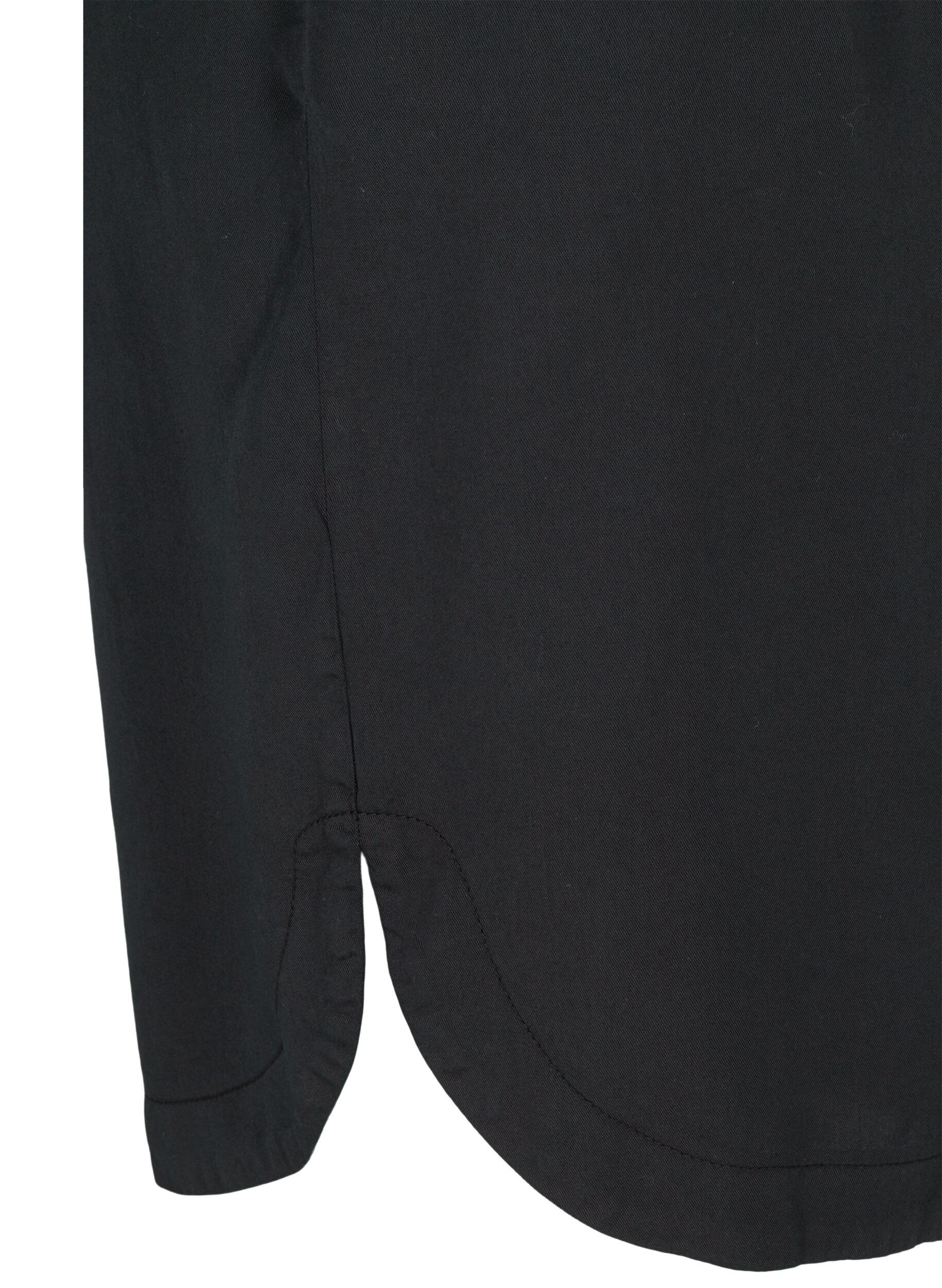 Zizzi L&oslash;s bermudashorts med smock, Black, Packshot image number 3