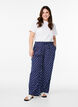 Løse bukser i bomullsmuslin med polka dots, Blå, Model image number 0