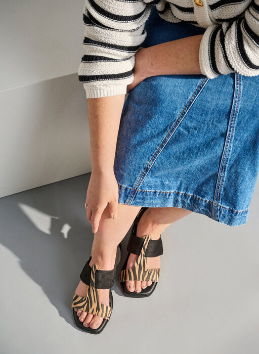 Wide fit - Sandaler med brede stropper, Svart Wide fit - Sandaler med brede stropper