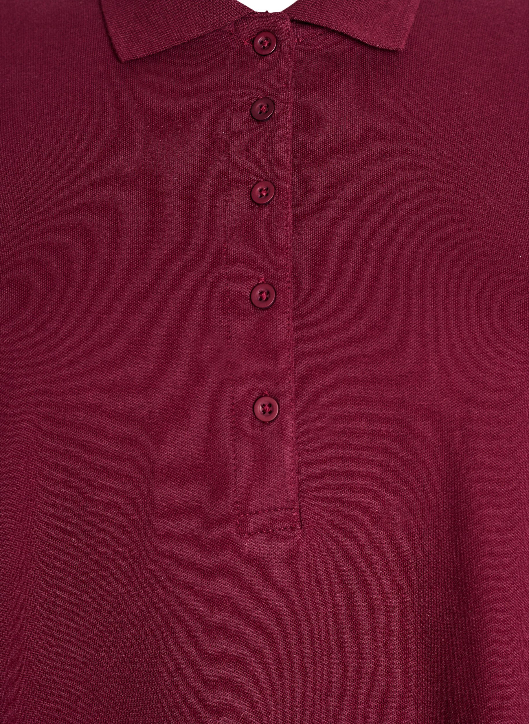 Zizzi Kort A-formet polokjole, M&oslash;rk Bordeaux, Packshot image number 2