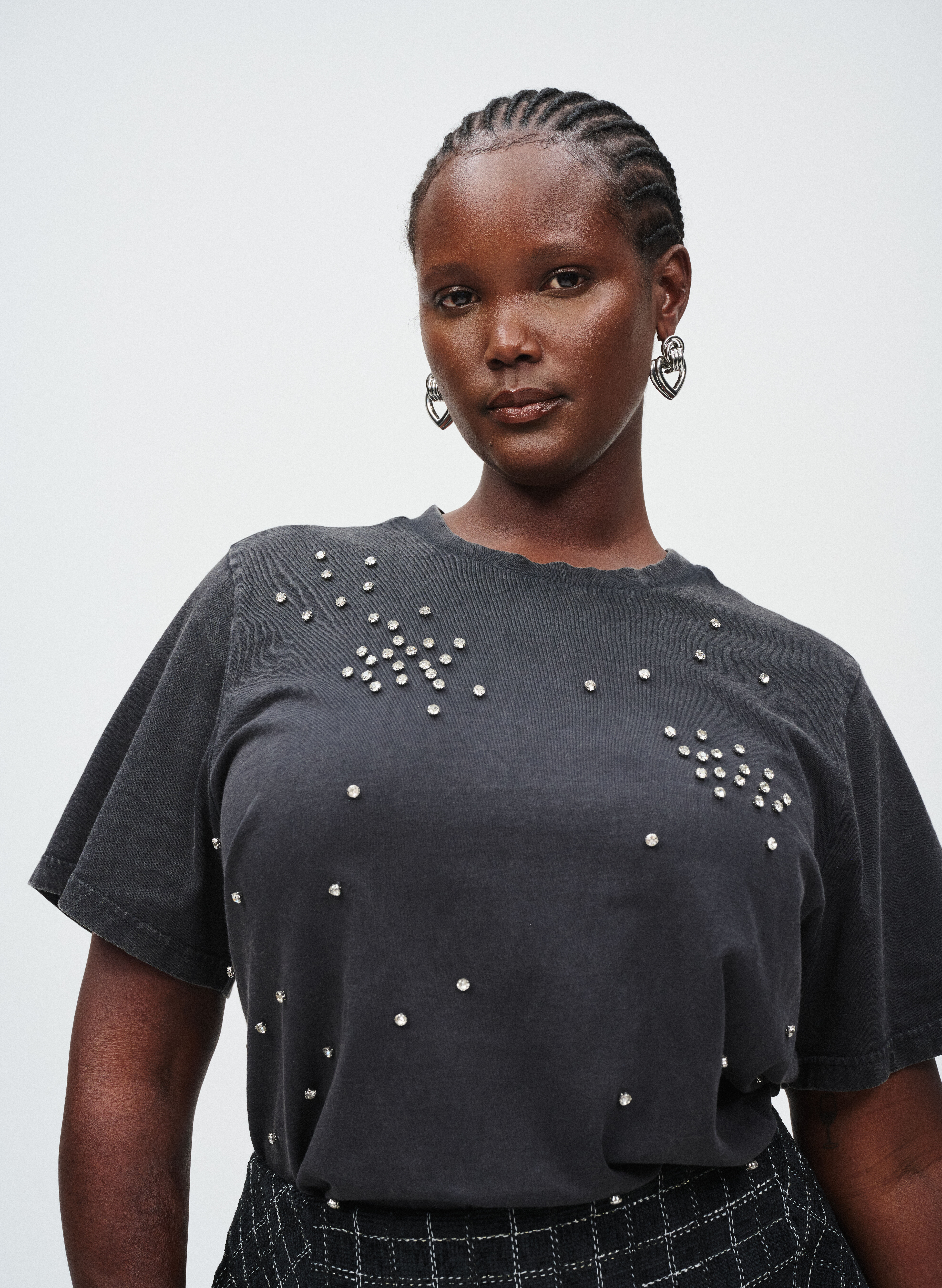 Zizzi Look med rhinestones, , Model