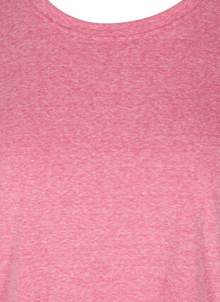 Melert T-skjorte i bomull , Fuchsia Purple Mel. , Packshot image number 2