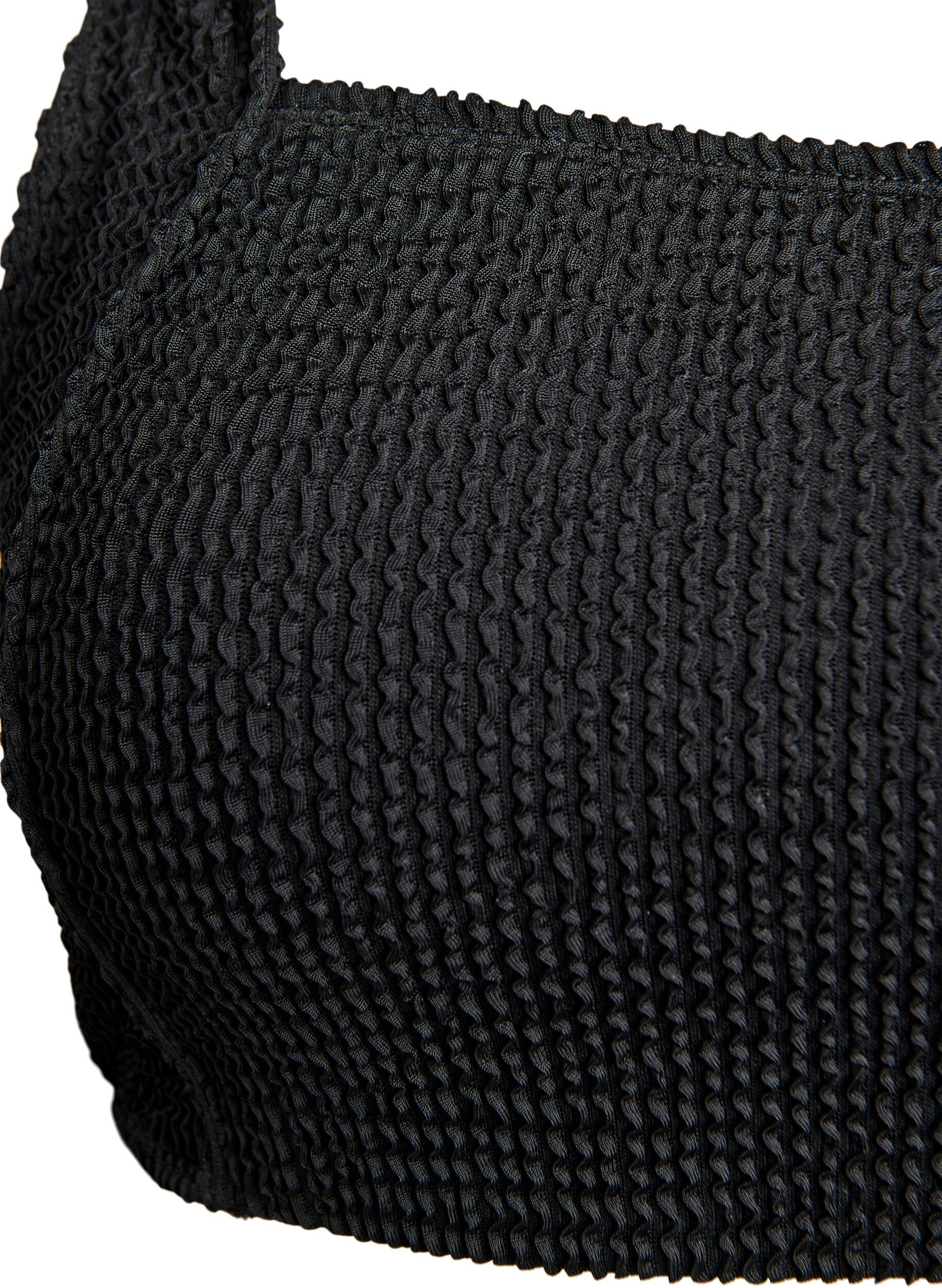 Zizzi Crepe bikinitopp med justerbare stropper, Svart, Packshot image number 2