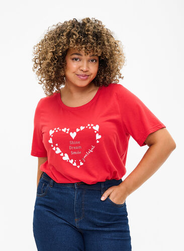 FLASH - T-skjorte med motiv, High Risk Red Heart, Model image number 0