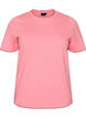 Bomulls T-skjorte med b&oslash;lgete kontrasterende kanter, Rosa, Packshot image number 0
