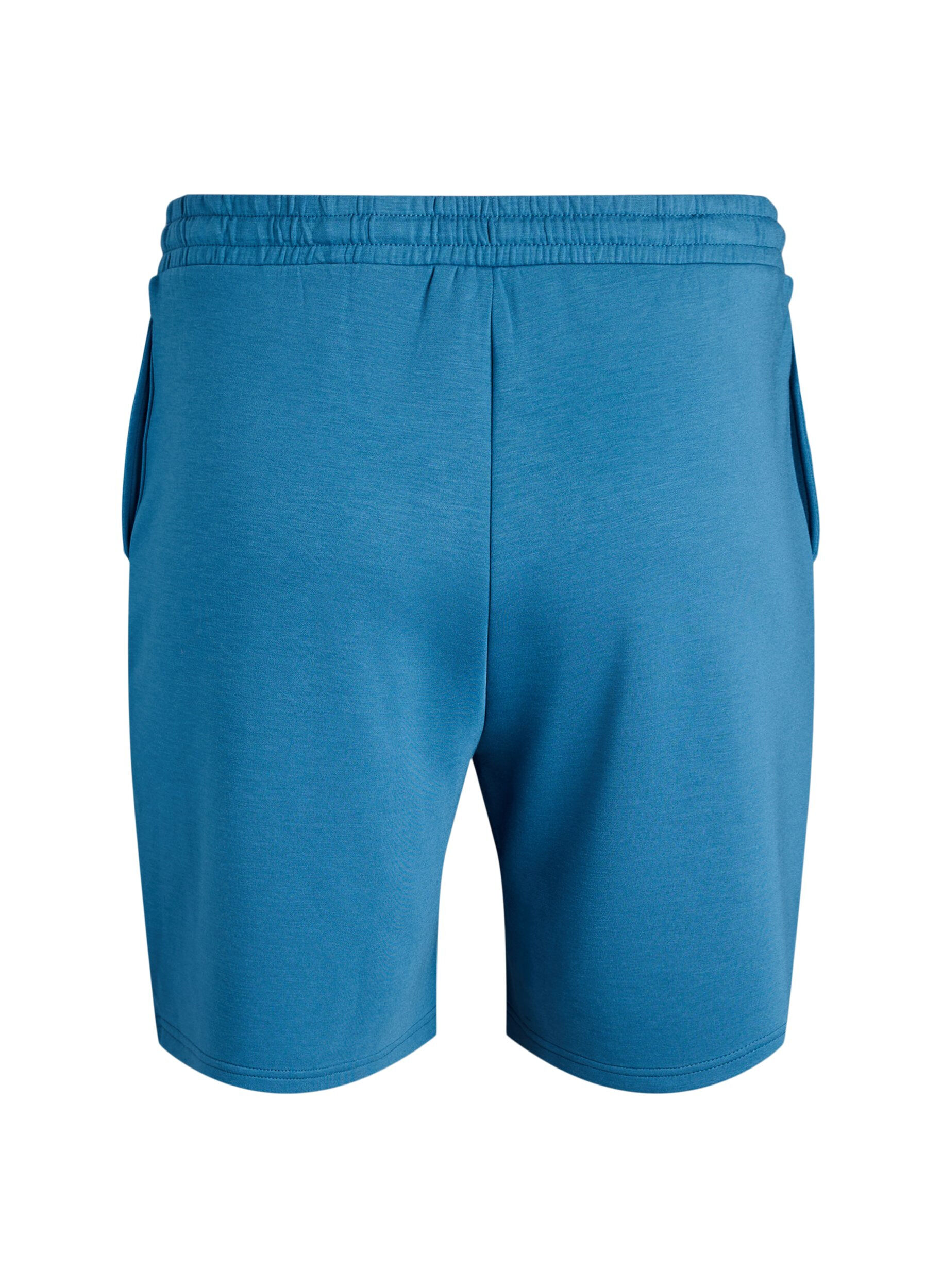 Zizzi Shorts laget av en modal-miks med lommer, Bl&aring;, Packshot image number 1