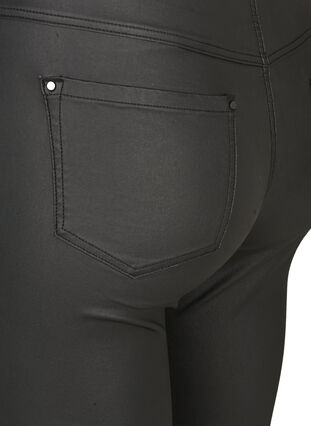 Coated ekstra slim Sanna jeans, Black, Packshot image number 3