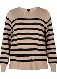 Stripete bluse i viskose