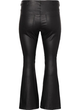 Coated Ellen jeans med bootcut, Black, Packshot image number 1