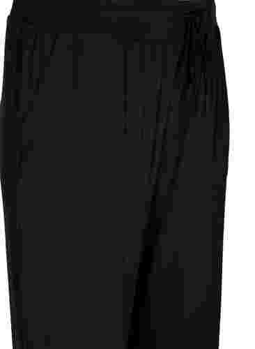 Treningsbukser i viskose med lommer, Black, Packshot image number 2
