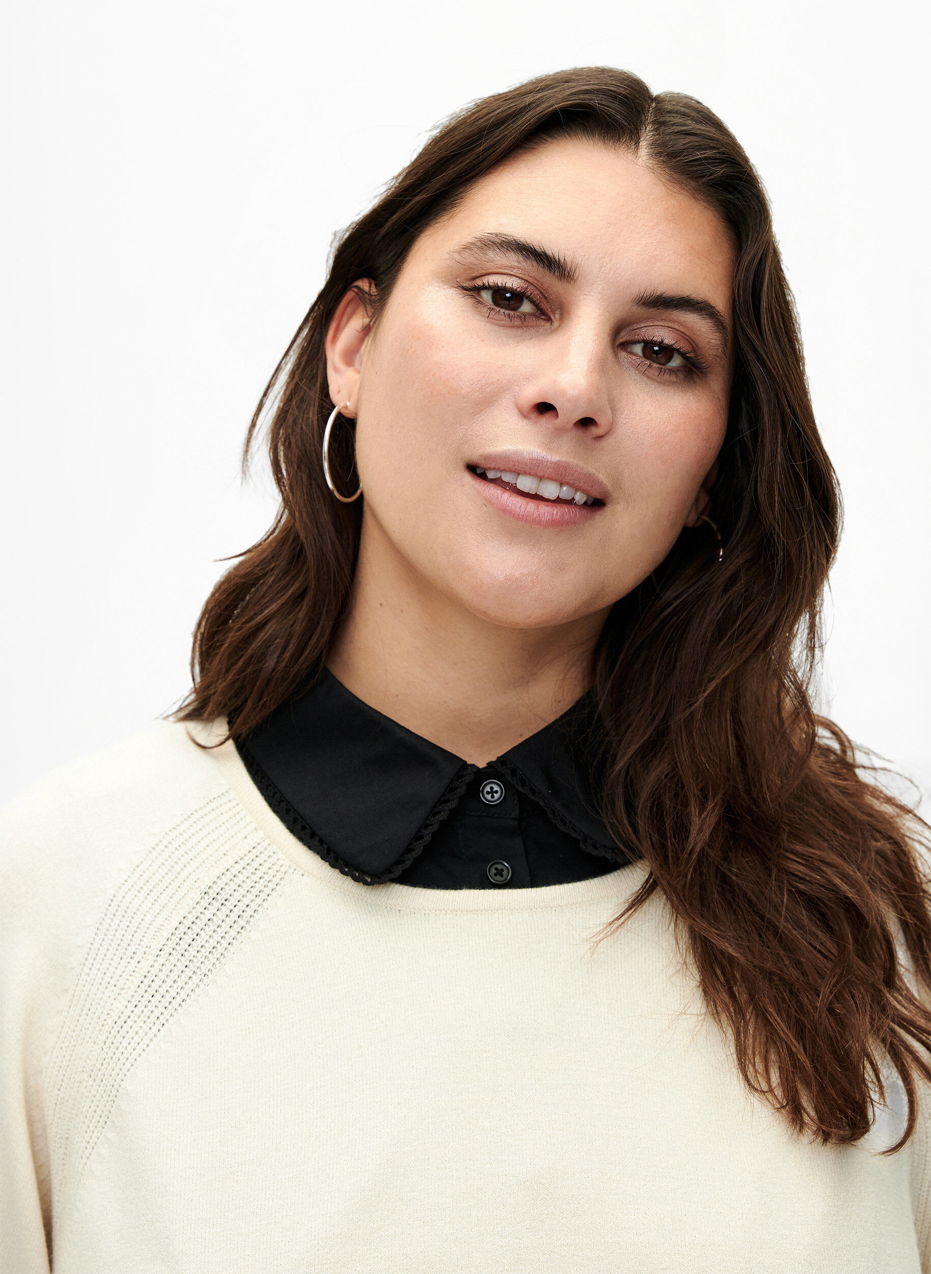 Zizzi Krage med blondeb&aring;nd, Black, Model image number 0