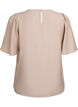 Bluse med korte, vide ermer, Beige, Packshot image number 1