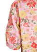 Bluse med blomsterm&oslash;nster, hullbroderi og V-hals, Rosa, Packshot image number 3