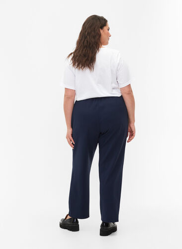 FLASH - Bukser med straight fit, Navy Blazer, Model image number 1