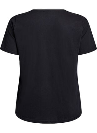 Zizzi FLASH - T-skjorte med motiv, Black Gold, Packshot image number 1