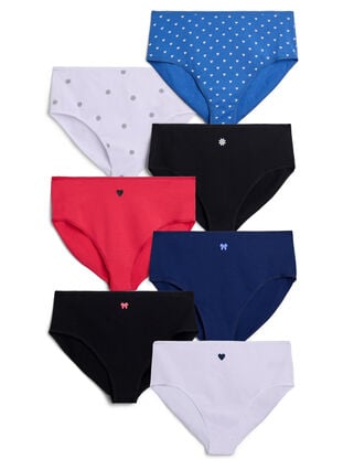 Zizzi 7-pakning med truser med regular waist, Mixed colours, Packshot image number 0