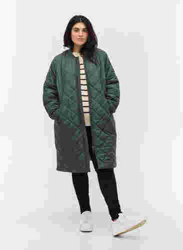 Quiltet jakke med lommer og splitt, Urban Chic, Model image number 2