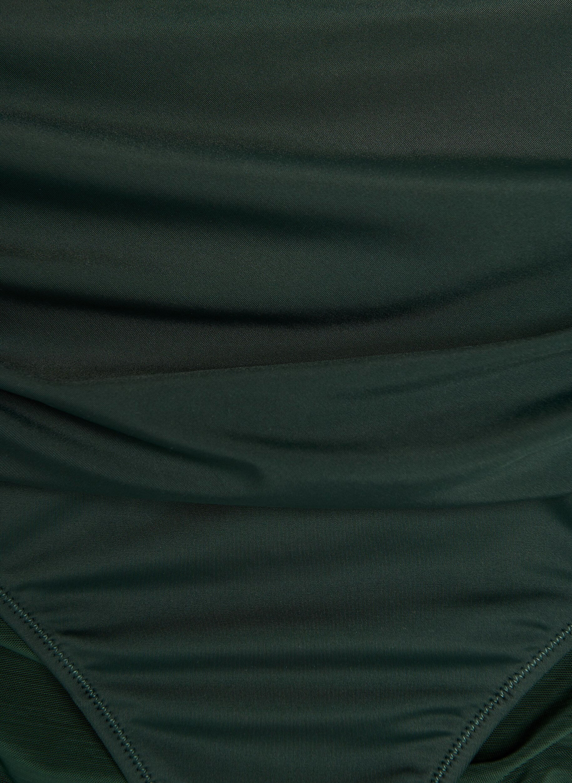 Zizzi H&oslash;ytlivs-bikinitruse med drapering, Gr&oslash;nn, Packshot image number 2