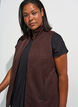 Vest med h&oslash;y hals og glidel&aring;s, Brun, Model image number 2