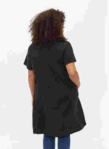Kortermet bomullskjole, Black, Model image number 1