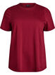 Basic T-skjorte i bomull med rund hals, M&oslash;rk Bordeaux, Packshot image number 0