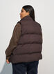 Kort puffvest med h&oslash;y krage, Brun, Model image number 2