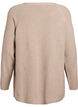 Strikkegenser med diagonalt m&oslash;nster og raglanermer, Beige, Packshot image number 1
